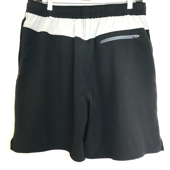 Speedo Men’s Black Swim Trunks w/ grey back yoke - Picture 5 of 8